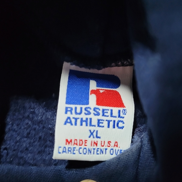 90s Russel Hoodie, Navy Blank. - Picture 3 of 4